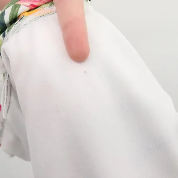 Liz Claiborne Bikini Bottoms Green White Tropical Beach Floral Palm Leaf XXL - Picture 4 of 9